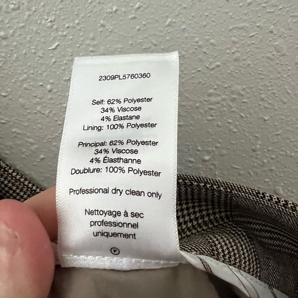 New Veronica Beard Arte Check Tailored Crop Pant in Size 8 - Picture 11 of 15